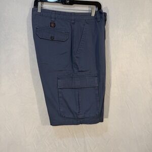 Wear First Ripstop Cargo Shorts Mens 34 Blue Outdoor Utility Pockets